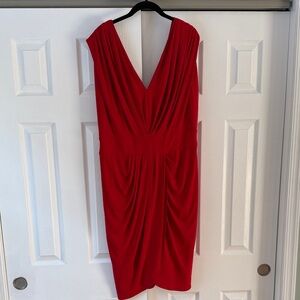 Suzi Chin for Maggy Boutique Vibrant Red Midi Dress